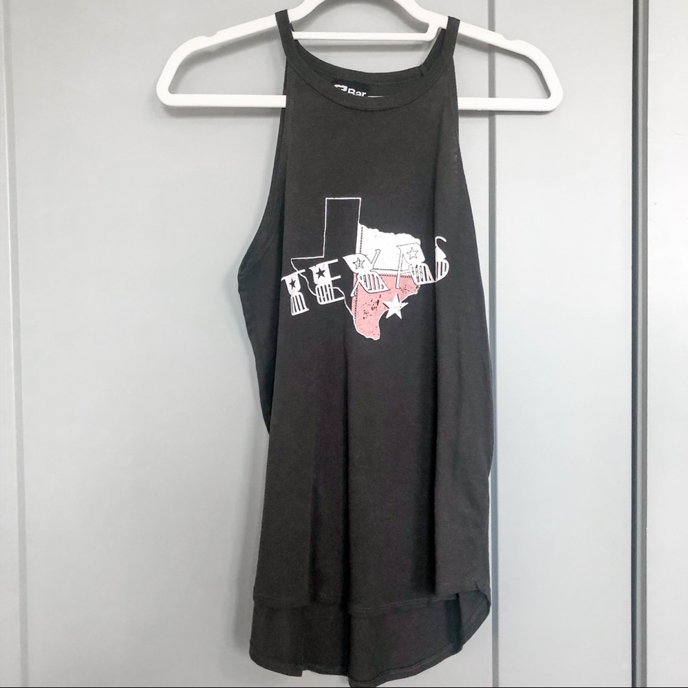Cotton On “Texas” Graphic Gray Halter Tank Top